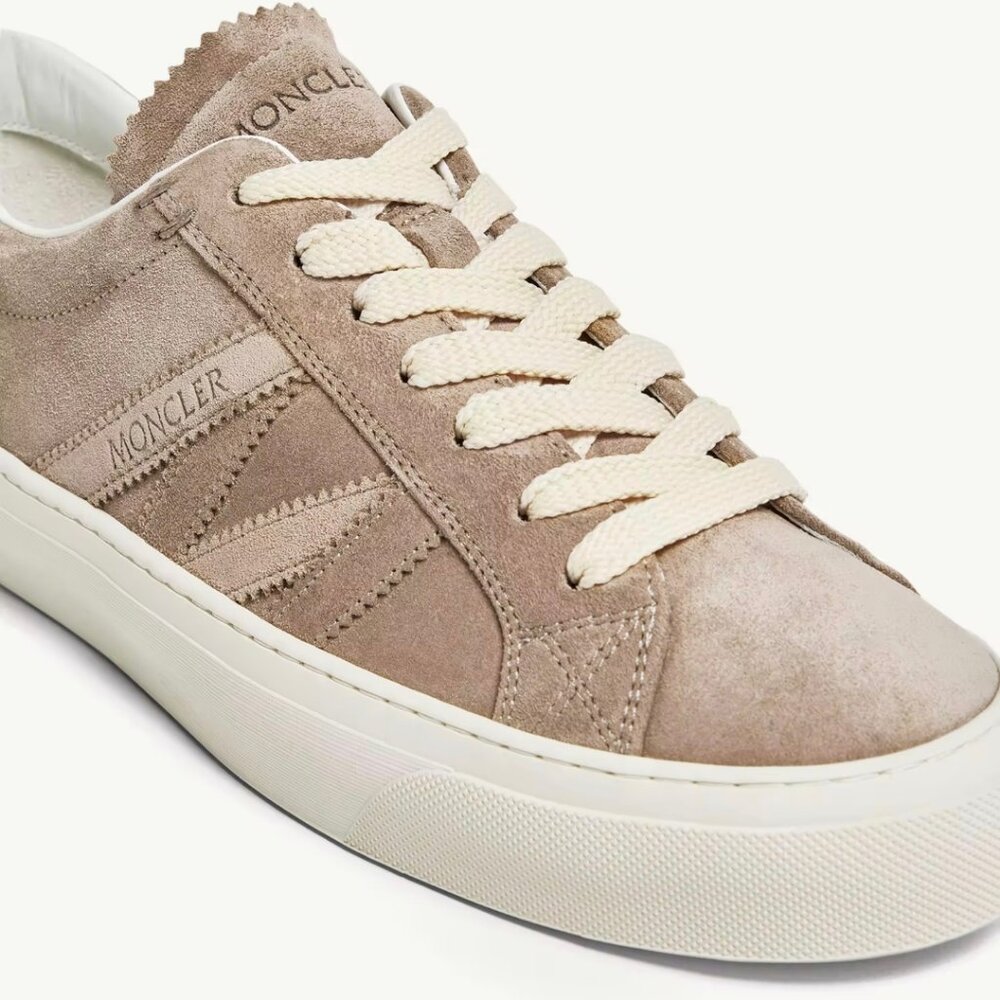 Moncler Monoco M Suede Sneakers in Beige - Picture 2 of 16